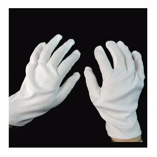 1 Pair 2 Pcs White Work Gym Boxing Protective Handling Cotton Soft Thin Gloves