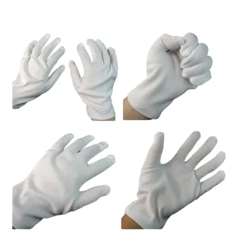 1 Pair 2 Pcs White Work Gym Boxing Protective Handling Cotton Soft Thin Gloves