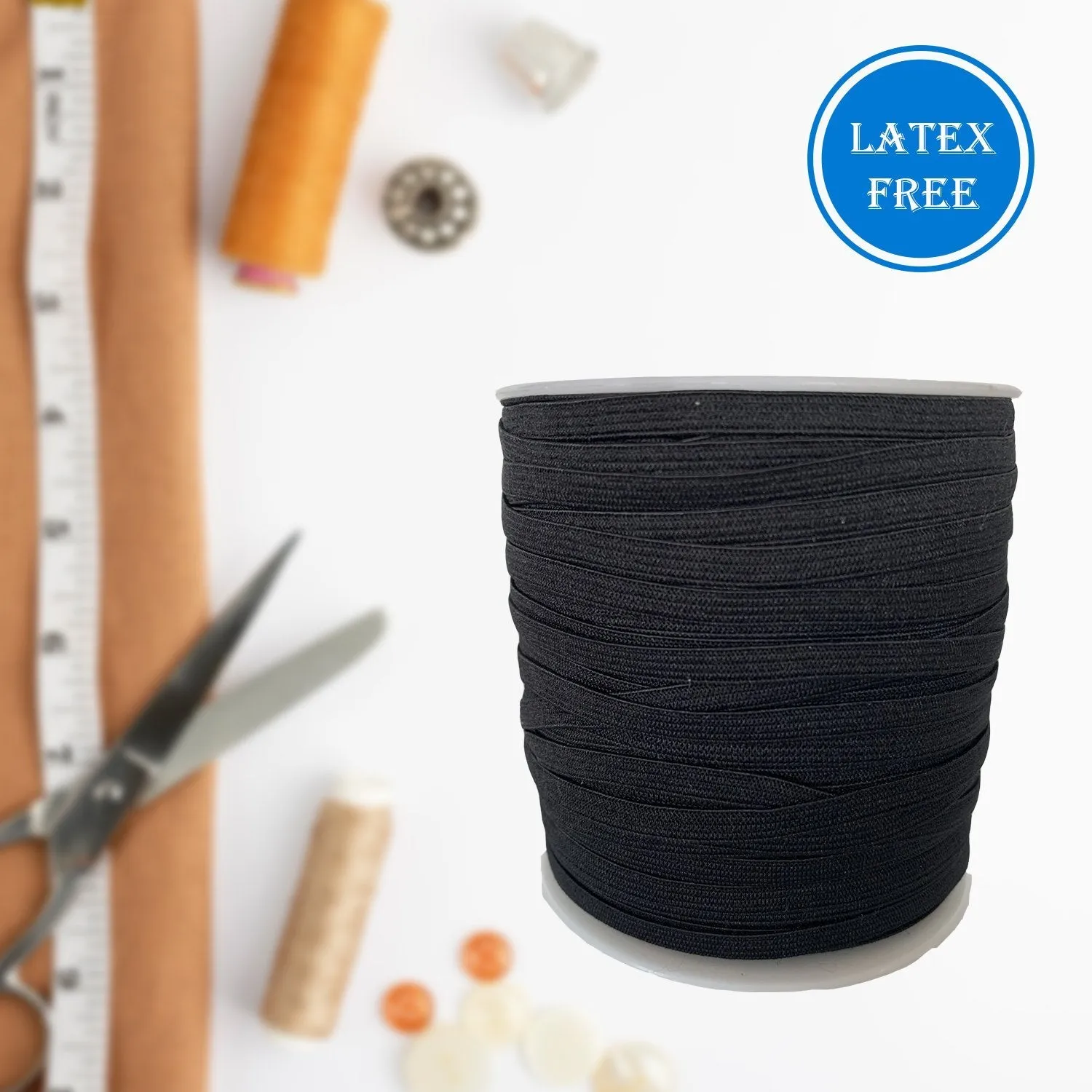 1/4" Elastic Black - 100 yards