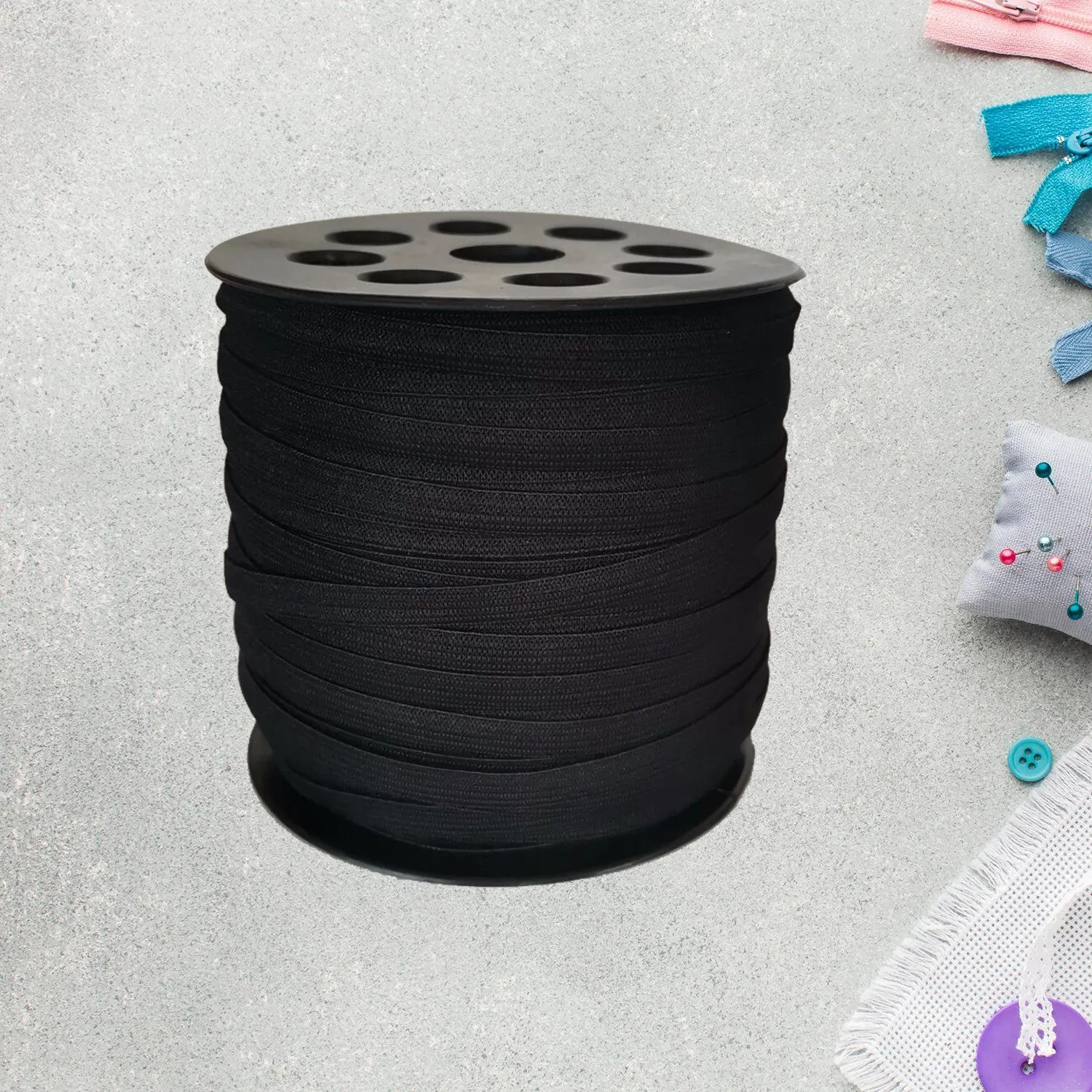 1/4" Elastic Black - 100 yards