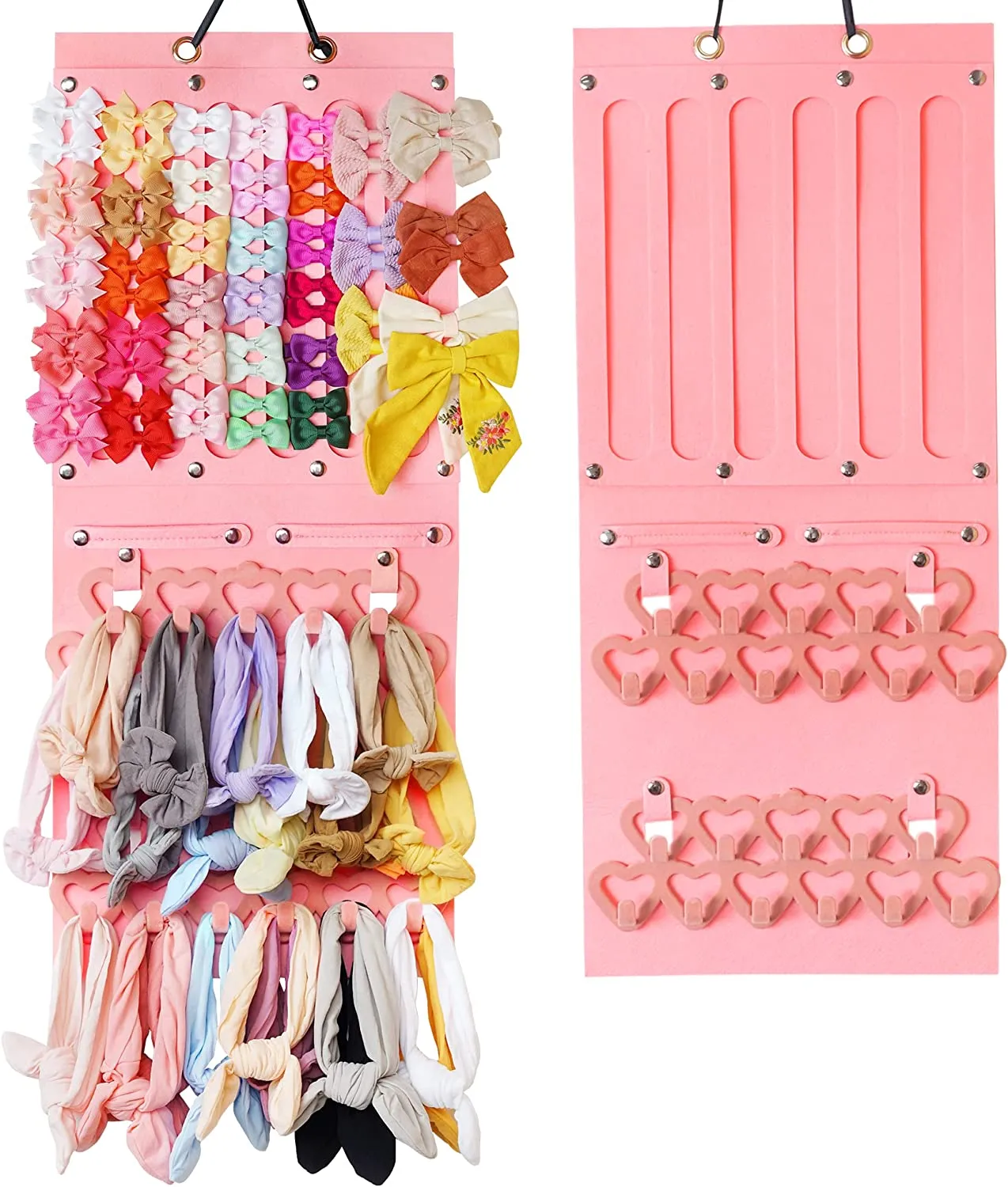 Baby Hair Accessory Hanging Storage Display (60  headbands & 40  bow clips