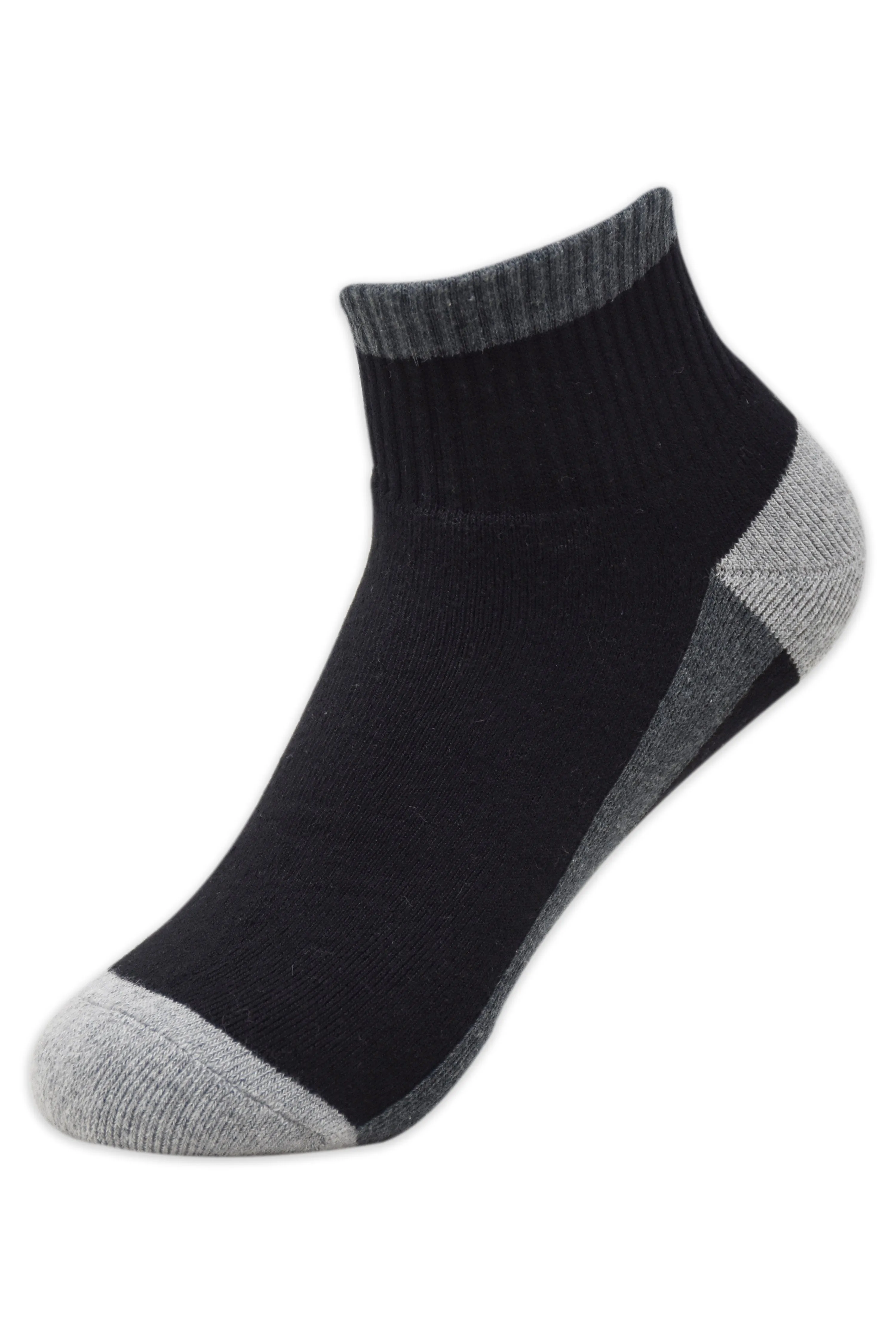 Balenzia Men Cushioned High Ankle socks - Dark Grey, Light Grey,Black -(Pack of 3 Pairs/1U)- Sports Socks