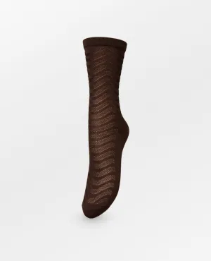 Beck Sondergaard Mina Fudge Brown Glitter Socks