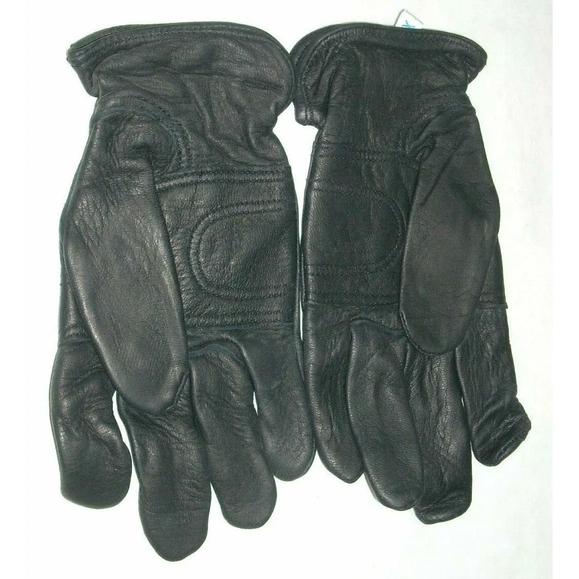 Black Deerskin Soft Leather Men's Gloves Driver's w Palm Patch Size Extra Small