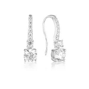 GEORGINI ICONIC BRIDAL DAPHNE EARRINGS SILVER