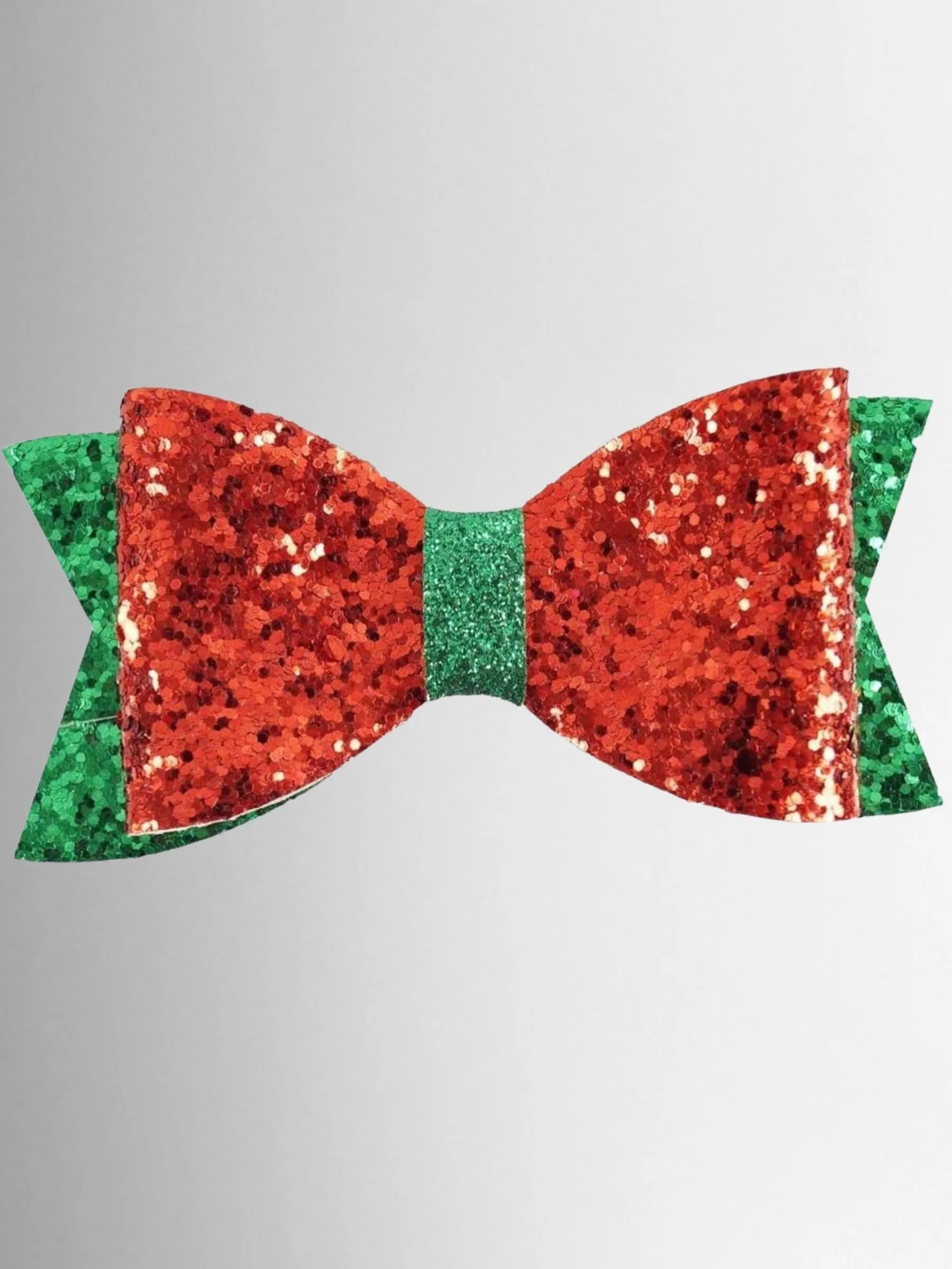 Girls 4" Glitter Holiday Hair Bow with Alligator Clip (3 Color Options)