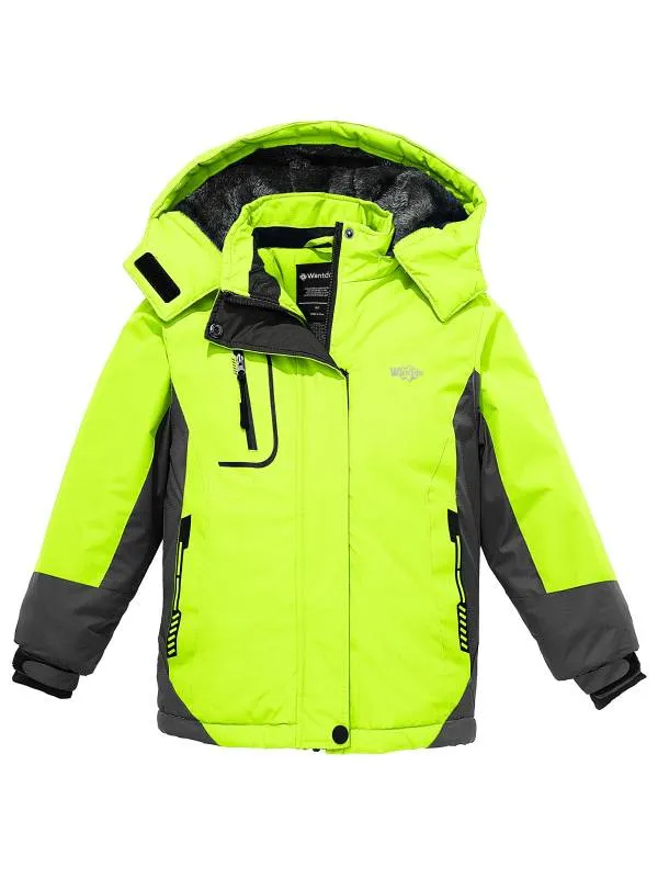 Girls Hooded Ski Fleece Winter Jacket