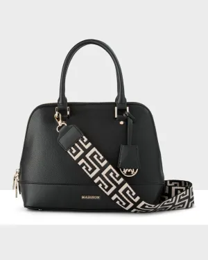 Grace Medium Dome Satchel Bag   Graphic Strap