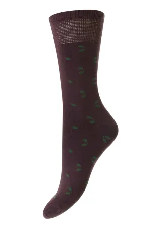 HJ Socks Leaf 4-7 Sock Cotton ComfortTop