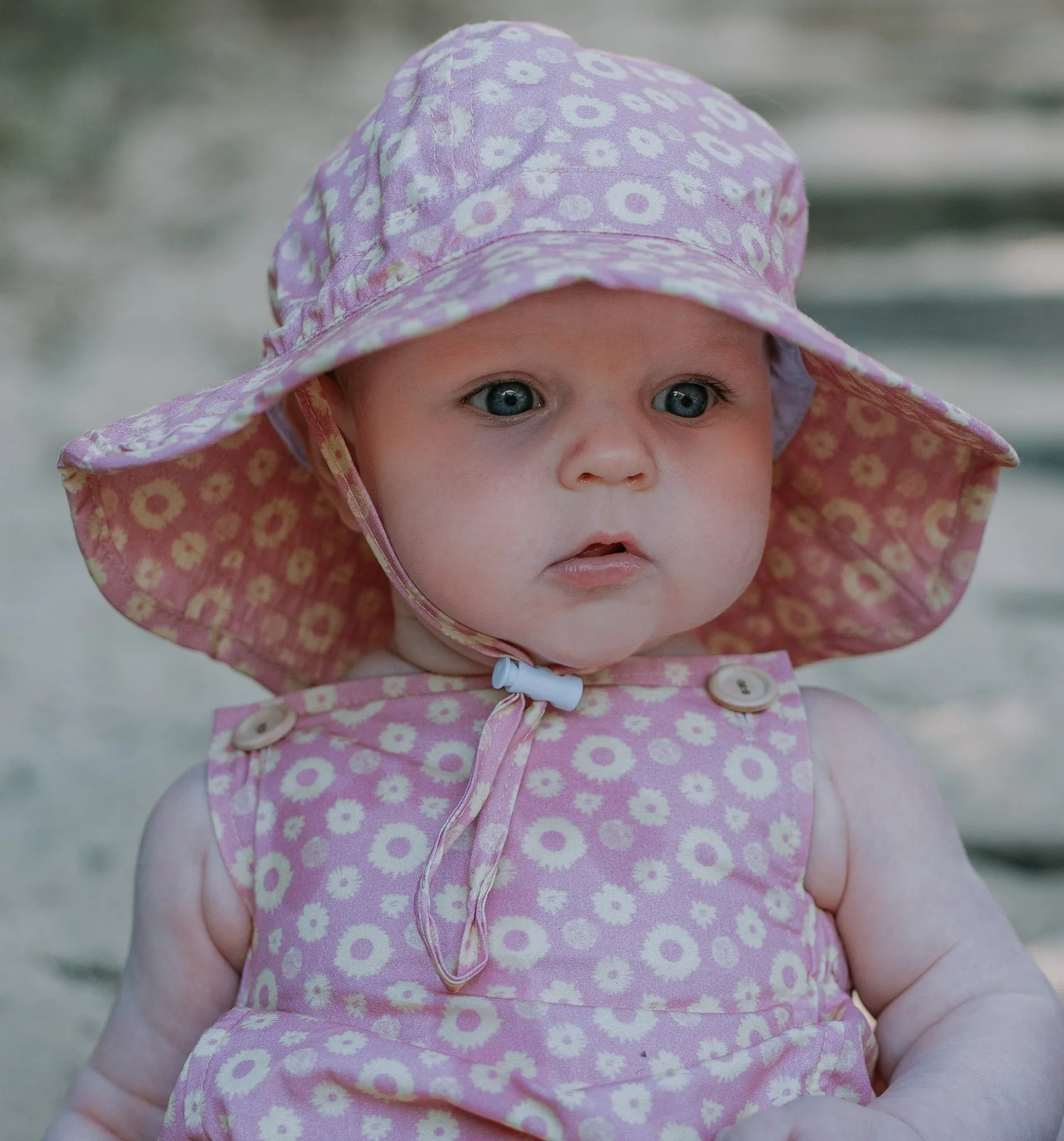 Indigo Wide Brim Infant Sunhat