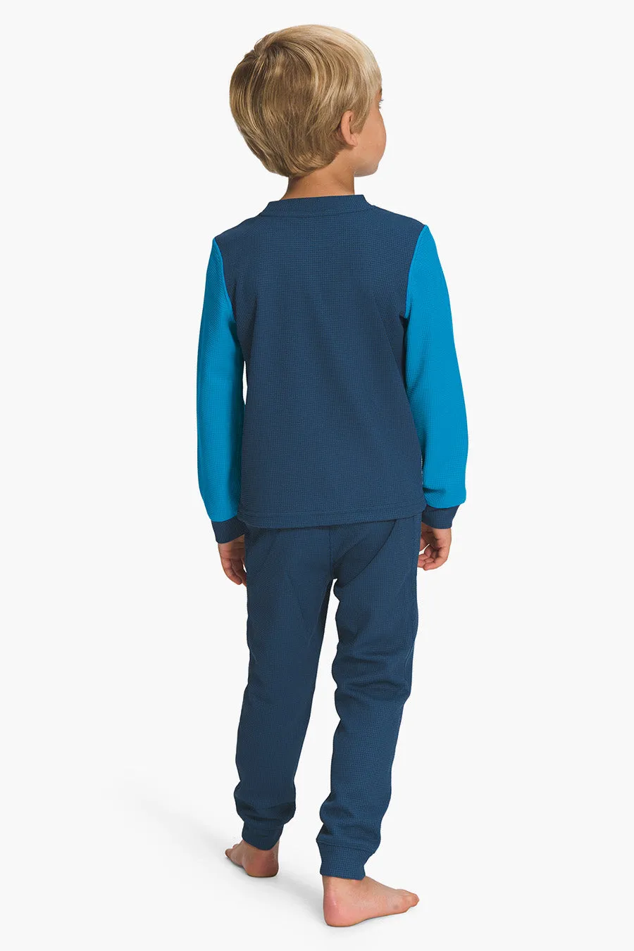 Kids North Face Waffle Baselayer Shady Blue