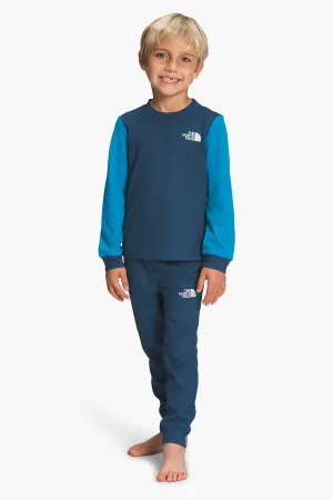 Kids North Face Waffle Baselayer Shady Blue