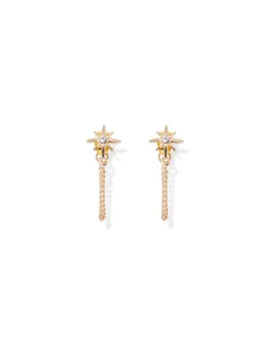 Kristin Star And Chain Stud Earrings