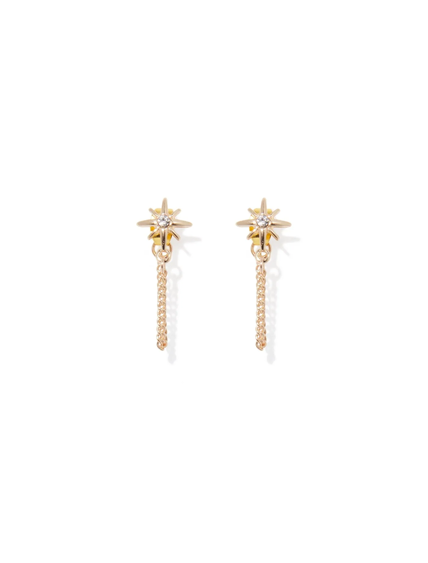 Kristin Star And Chain Stud Earrings