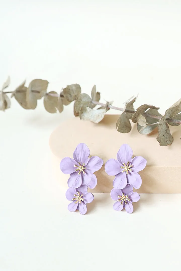 Lilac Floral Earrings