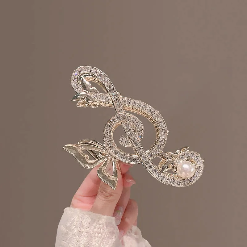 Luxury Rhinestones and Pearls Elegant Hair Claw Clip Collection