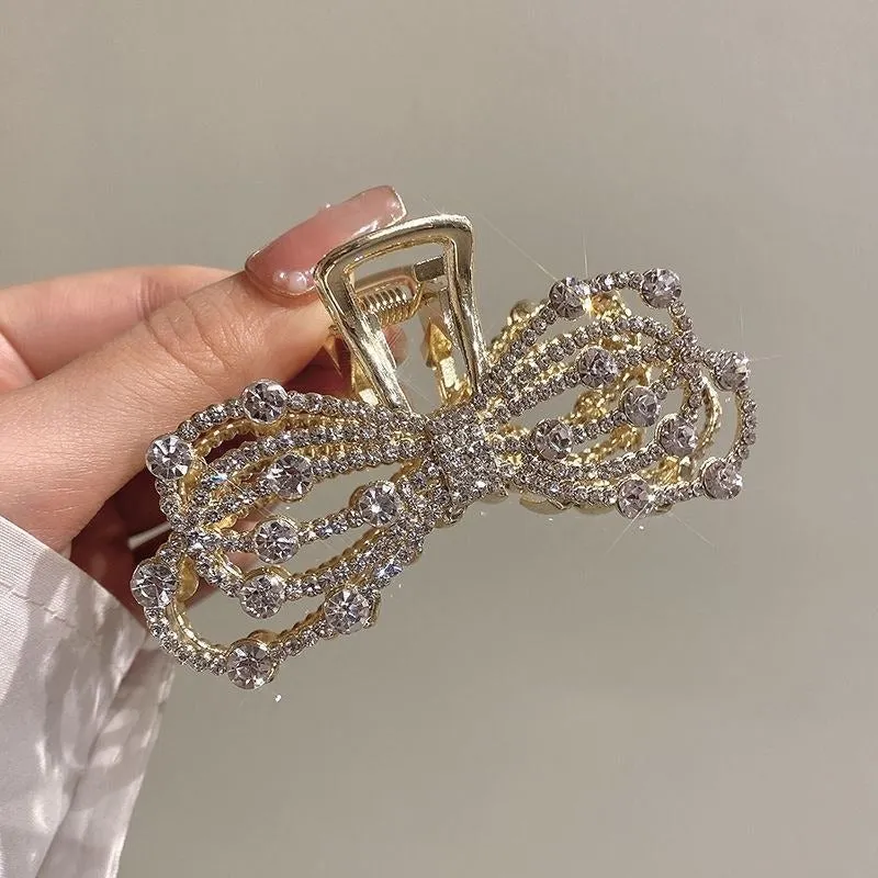 Luxury Rhinestones and Pearls Elegant Hair Claw Clip Collection