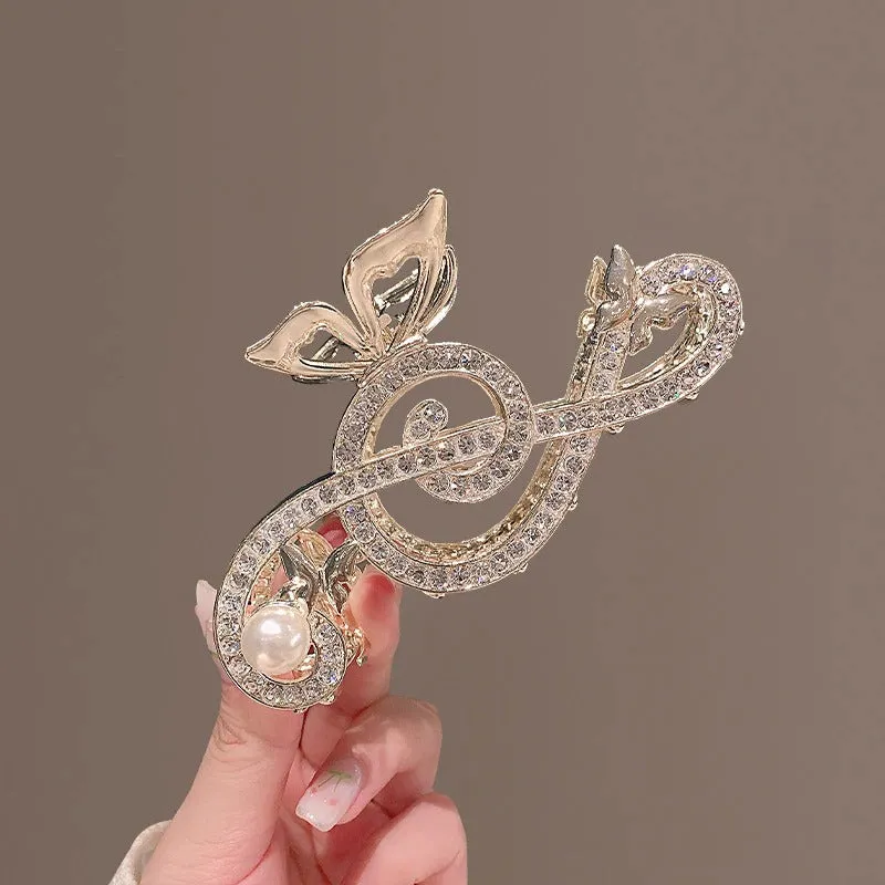 Luxury Rhinestones and Pearls Elegant Hair Claw Clip Collection