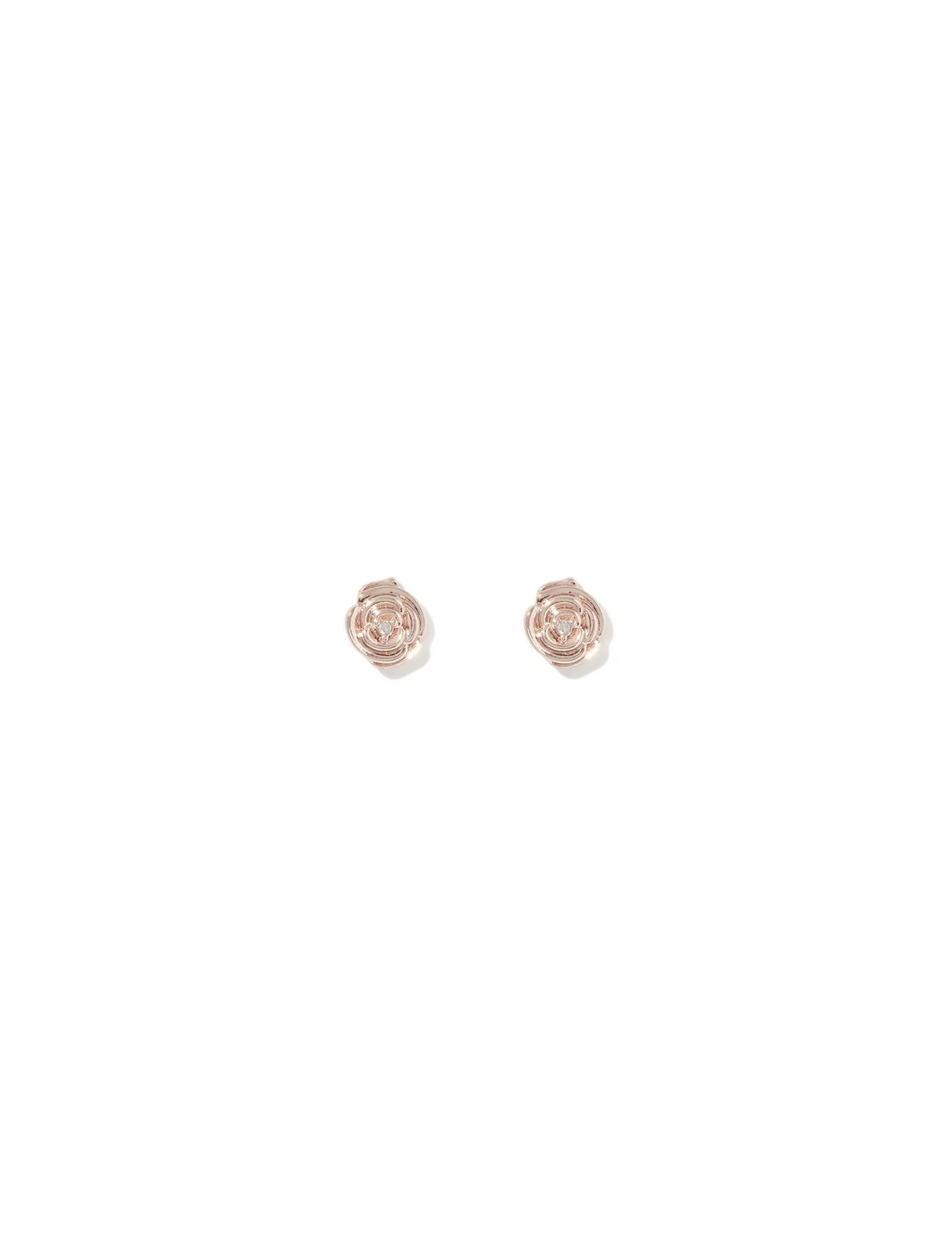 Maya Metal Flower & Crystal Stud Earrings