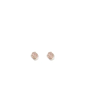 Maya Metal Flower & Crystal Stud Earrings