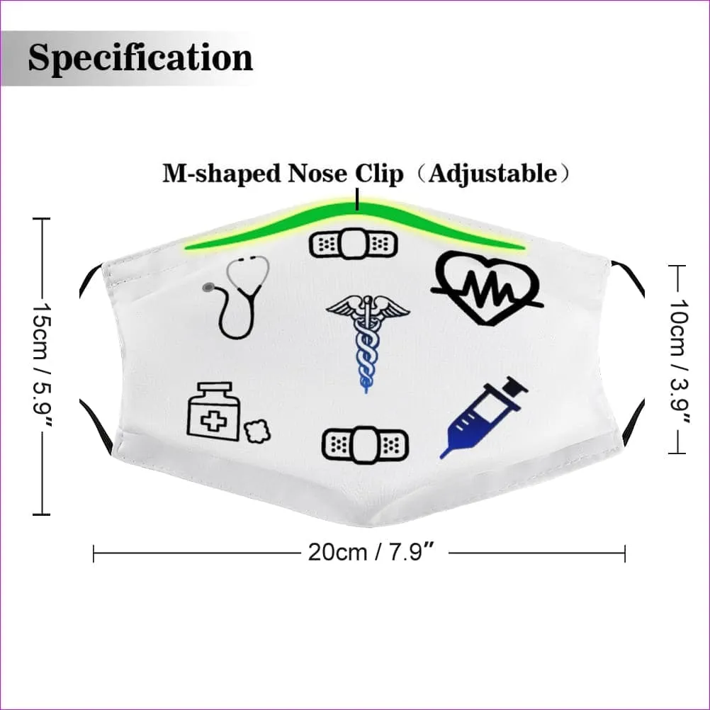 Medical Symbol Face Mask with Filter Element