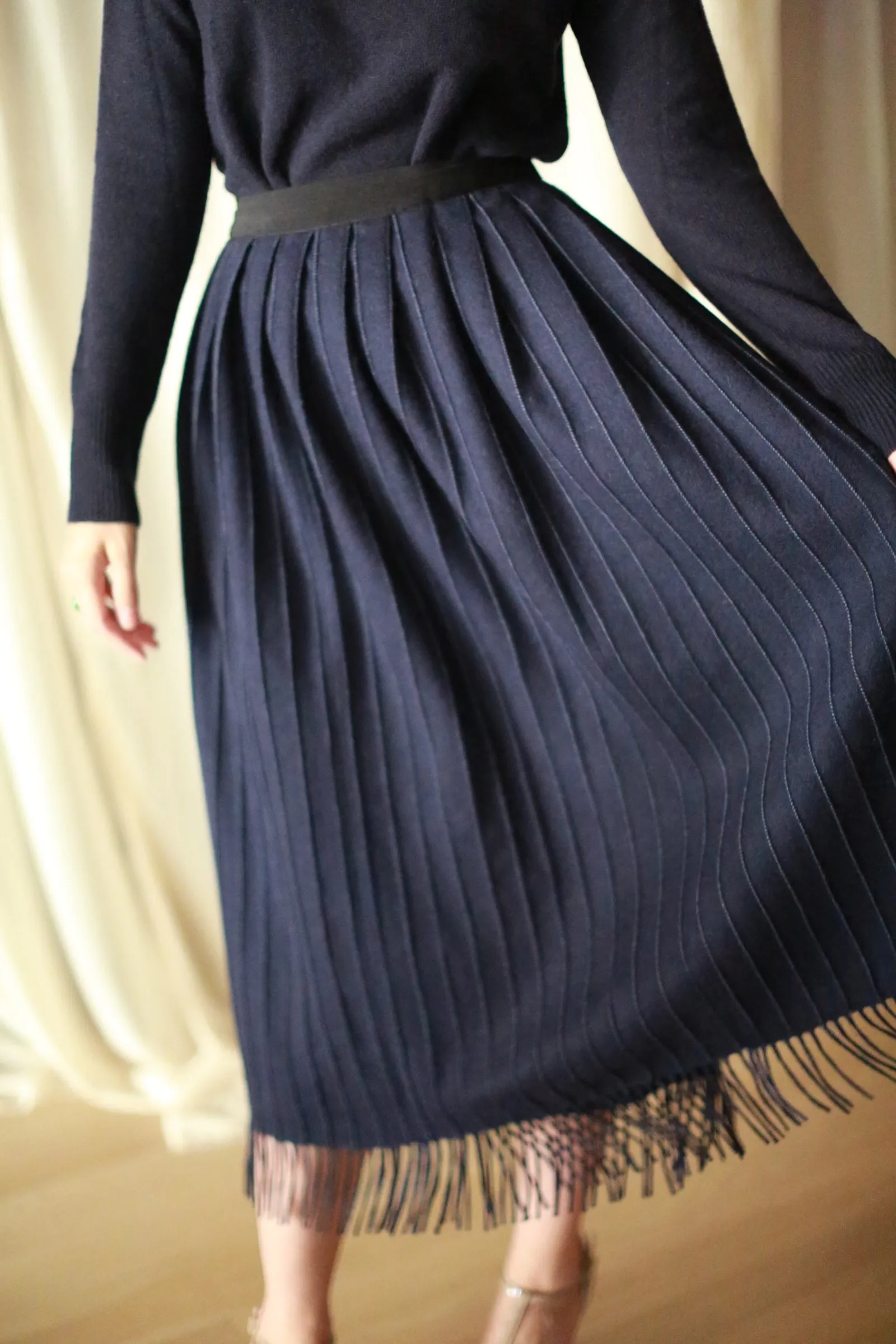 Men's Scarf Wrap Skirt | Navy