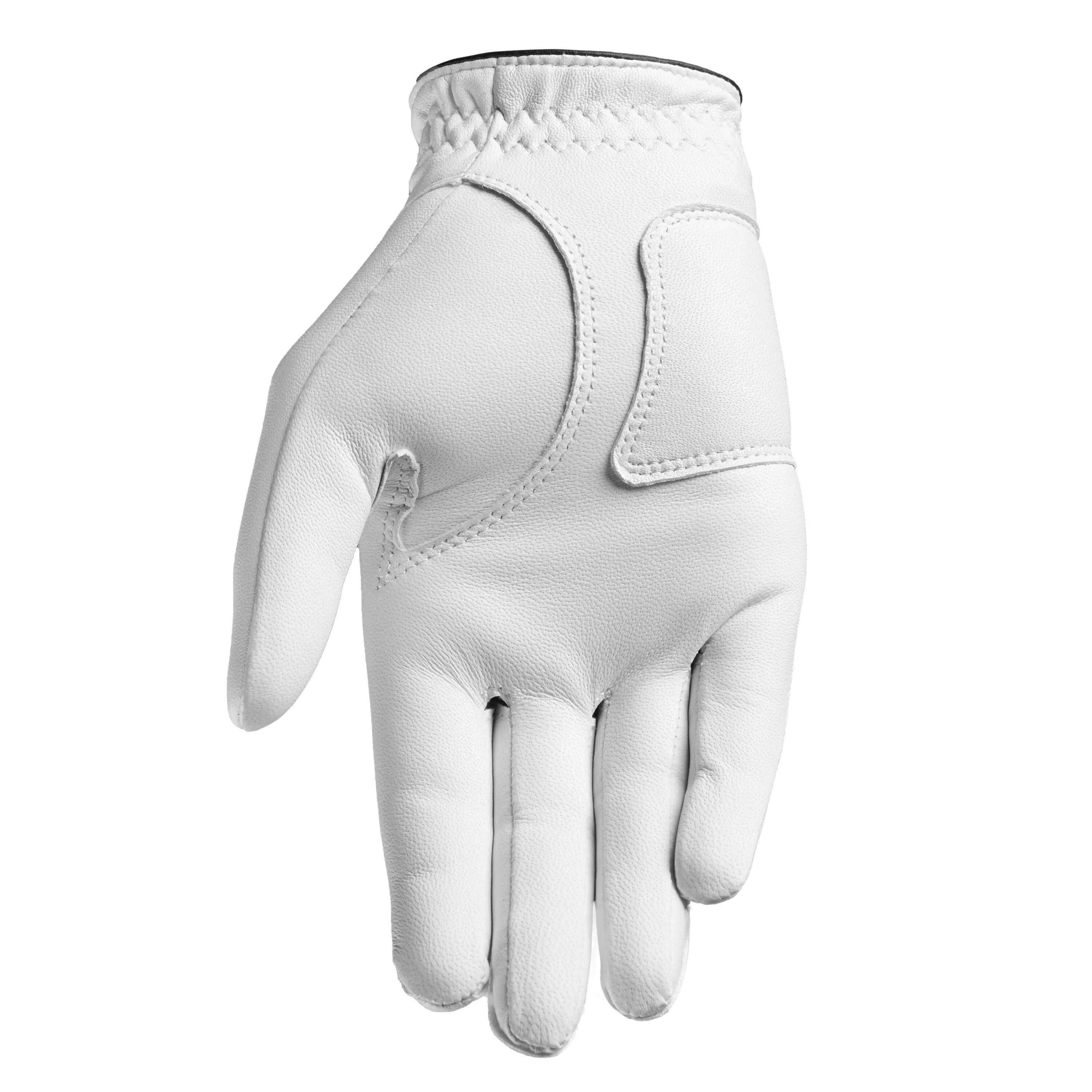 Men's white left-handed soft golf gloves INESIS, white