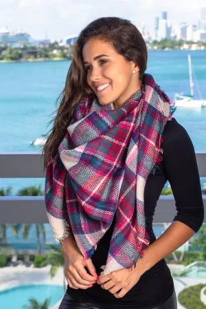 Multi Colored Plaid Scarf