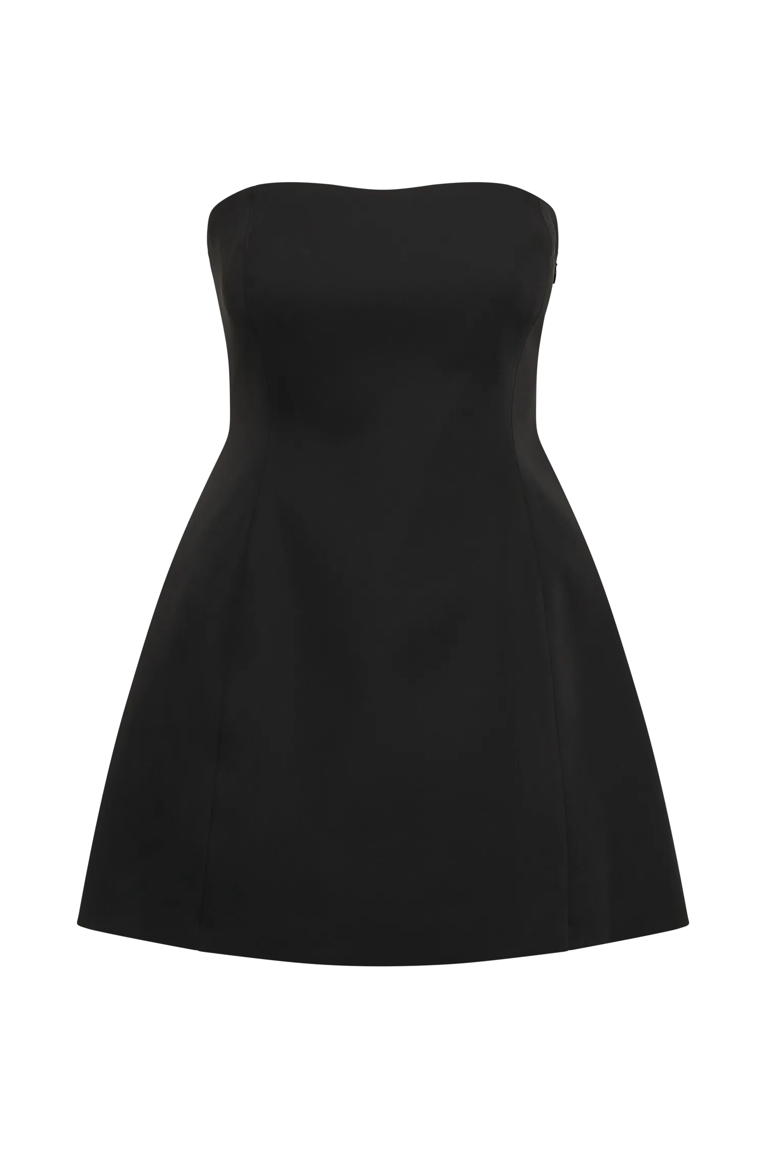 Neeka Strapless Bow Back Mini Dress - Black