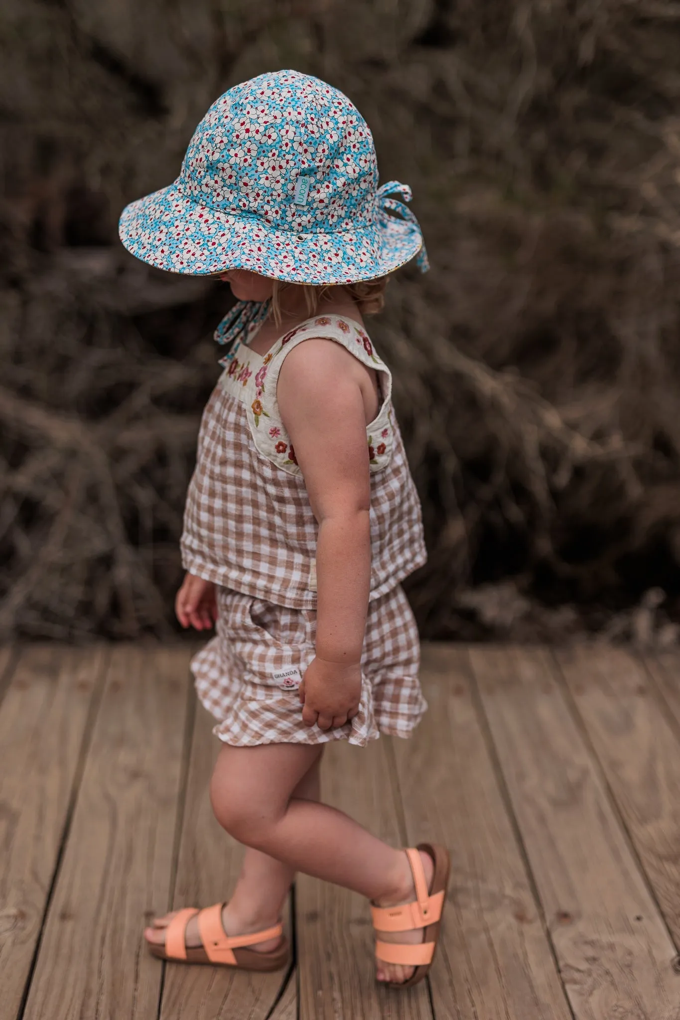 Poppie Wide Brim Reversible Sunhat