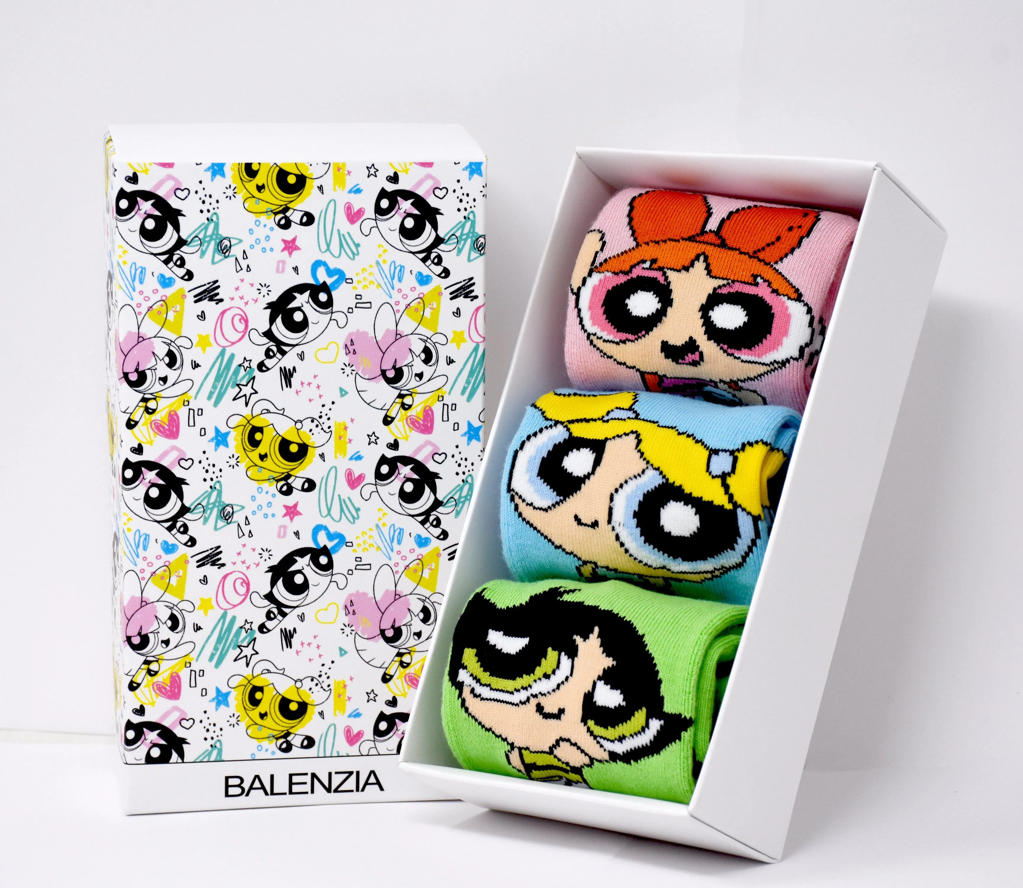 Powerpuff Girls By Balenzia Low Cut Socks for Kids (Pack of 3 Pairs/1U)