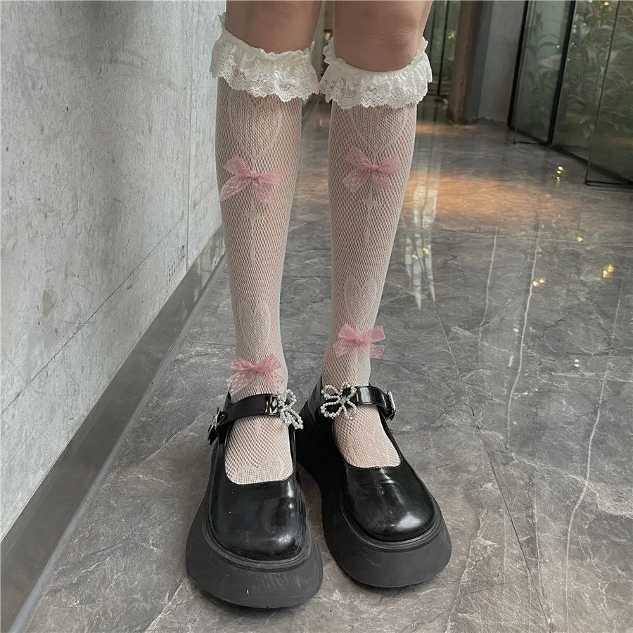 Princess Bow Lace Socks