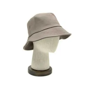 "Vintage Fleece" bucket hat in grain taupe cotton