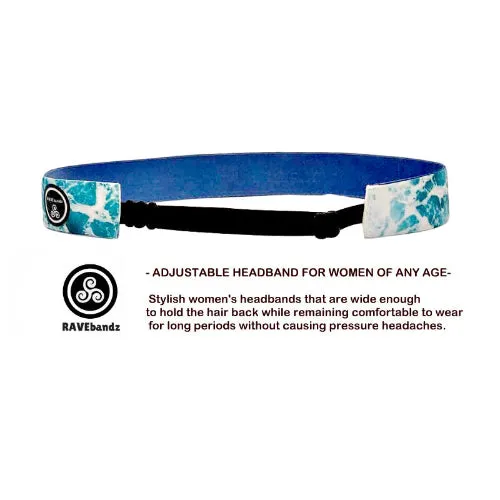 RAVEbandz Adjustable Headbands - (B&W Tribal)