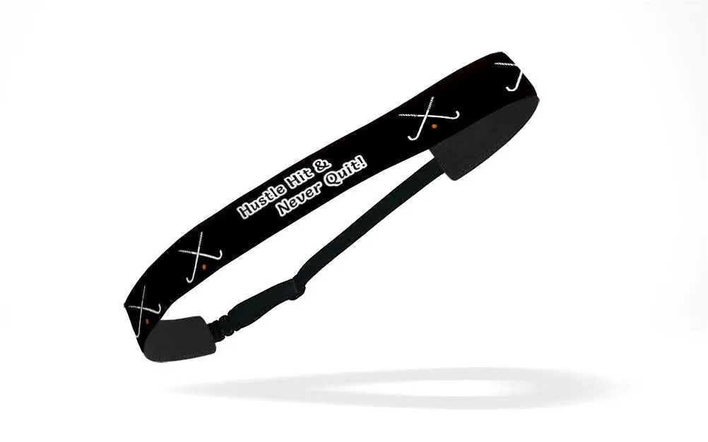 RAVEbandz Adjustable Headbands - Field Hockey  (Hustle Hit & Never Quit)