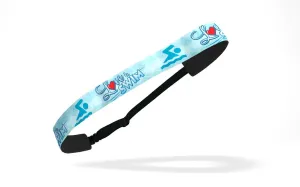 RAVEbandz Adjustable Headbands - Swim- (Love to Swim Blue)