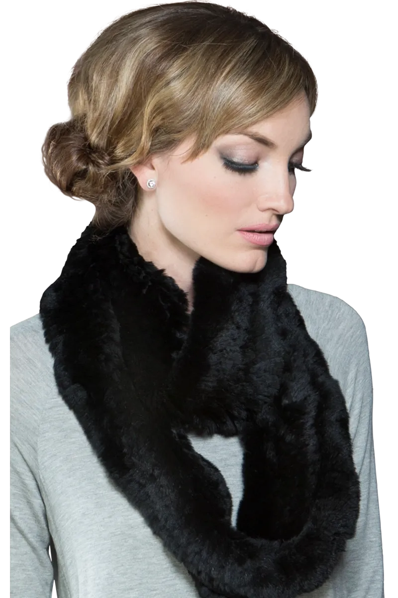 Rex Rabbit Infinity Fur Scarf