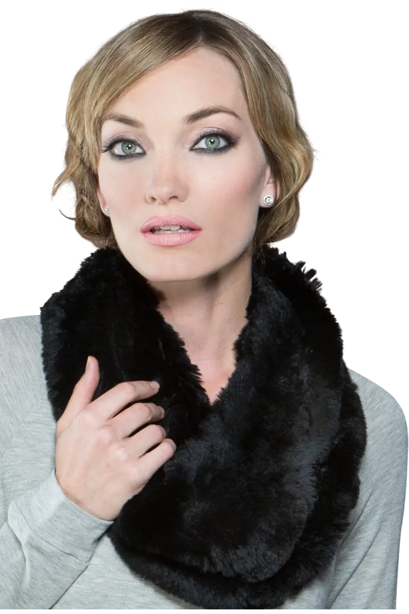 Rex Rabbit Infinity Fur Scarf