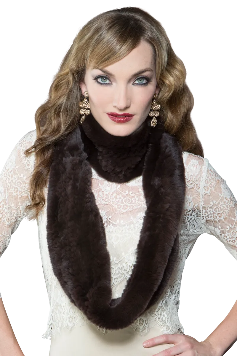 Rex Rabbit Infinity Fur Scarf