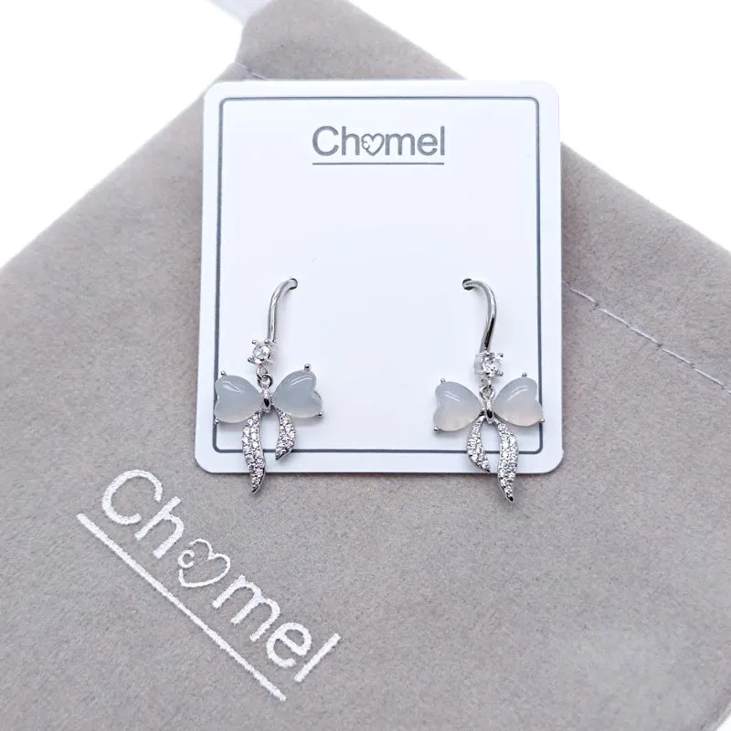 Ribbon Cubic Zirconia Earrings