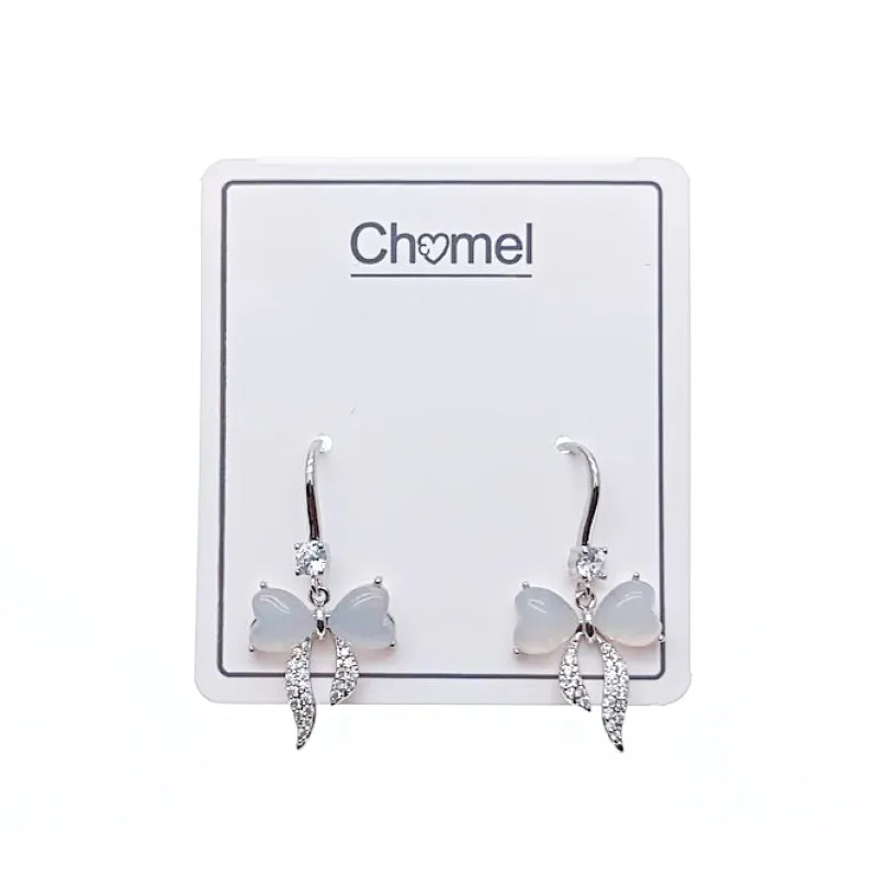 Ribbon Cubic Zirconia Earrings