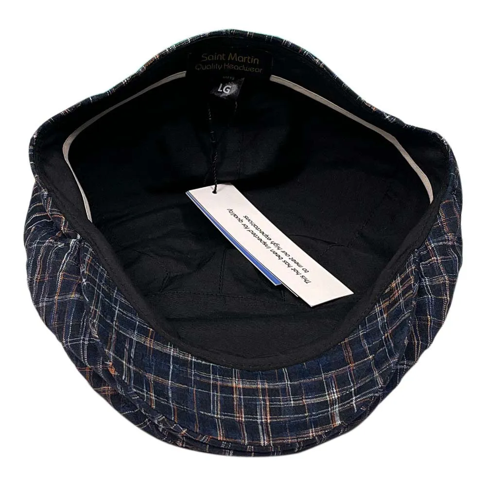 Saint Martin - 5 Panel Navy Flat Cap