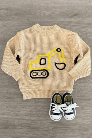 Tan Tractor Sweater