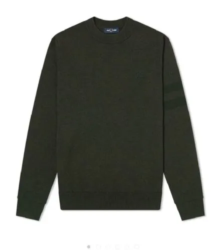 Tipped Sleeve Crew Neck Jumper