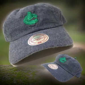 *Vancouver Canucks* soft shell curved beak strapback hats by Mitchell & Ness